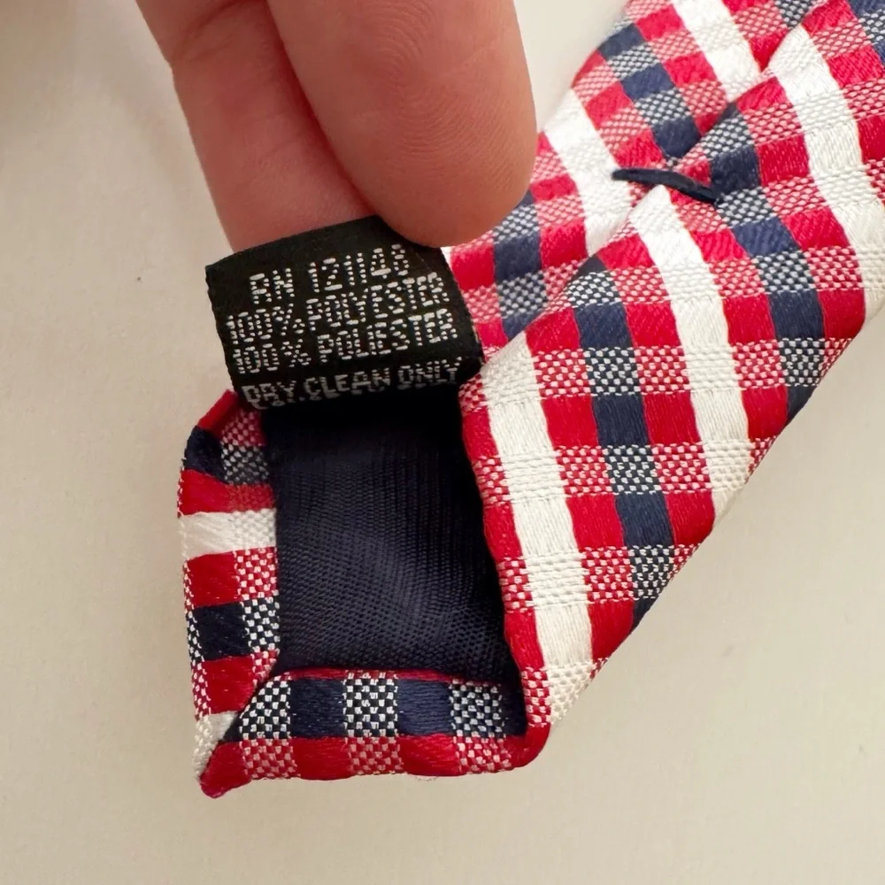 Izod Red White Navy Stripe Tie